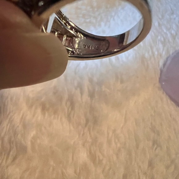 .925 Epihany CZ Platinum over Sterling Silver Ring by QVC - Picture 7 of 9